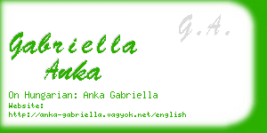 gabriella anka business card